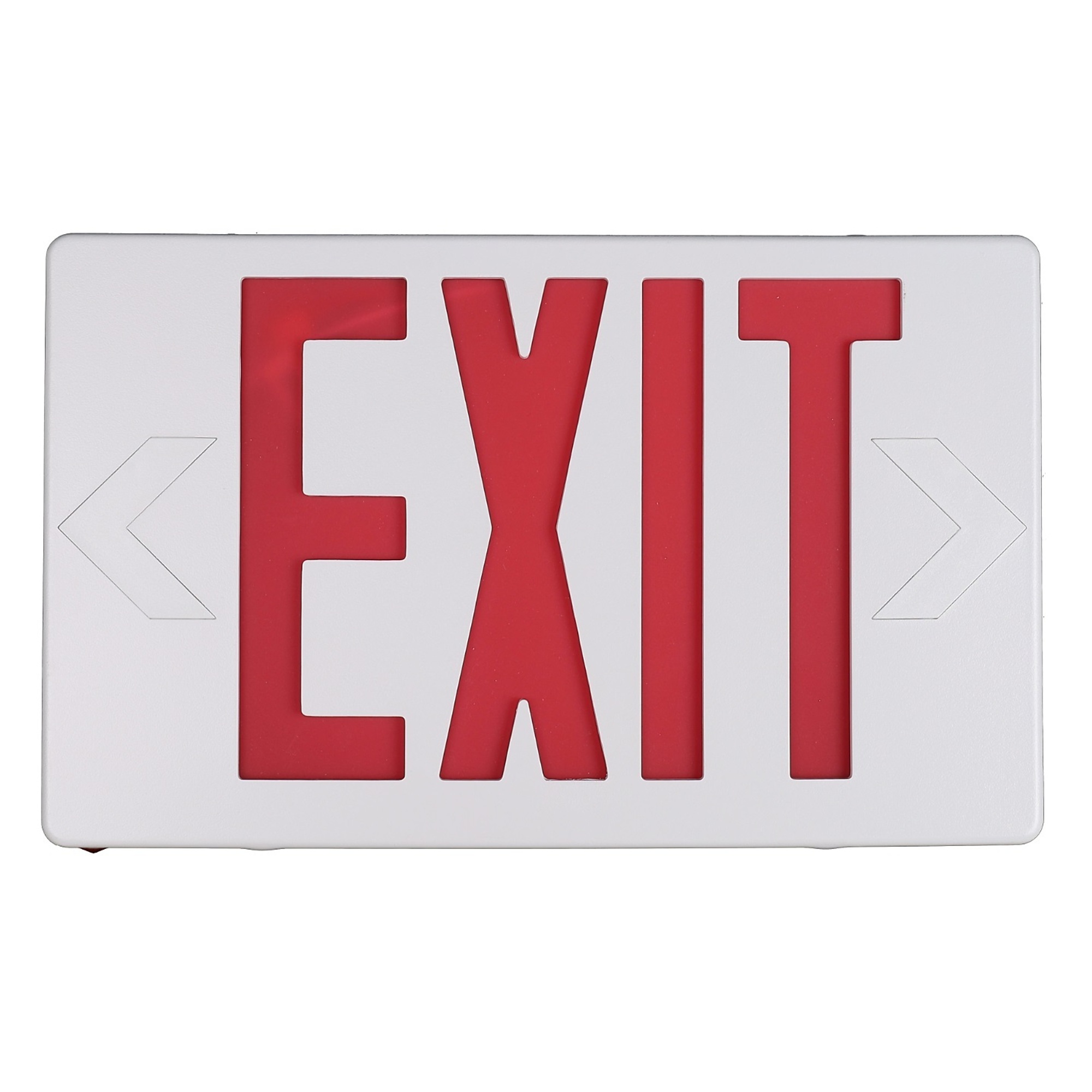 Honya LED Exit Sign 120&277V/ Ni-Cad 6-Volt Battery/White/ Red Face